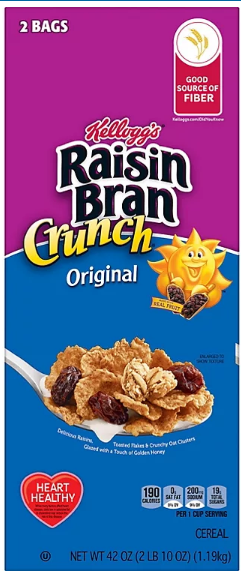 Kellogg's Original Raisin Bran Crunch Breakfast Cereal (42 oz.)