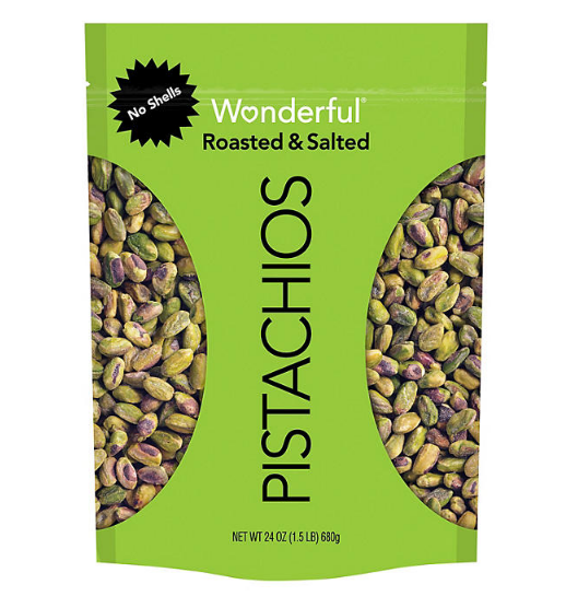 Wonderful Pistachios Shelled, Roasted and Salted (24 oz.)