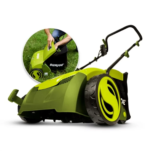 Sun Joe Electric 12.6-inch Lawn Dethatcher + Scarifier W/ Collection Bag, 12-Amp