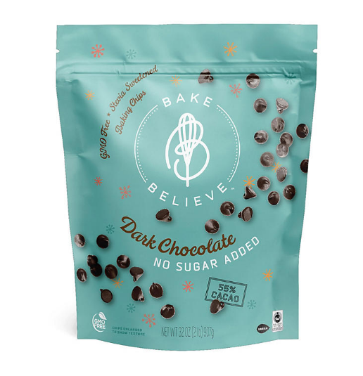 Bake Believe No Sugar Added Dark Chocolate Chips (32 oz.)