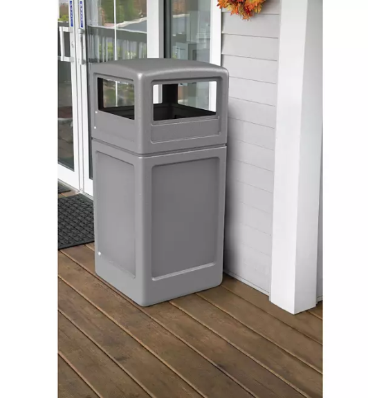 Commercial Zone Square Waste Container with Dome Lid, 42 Gal (Choose Your Color)