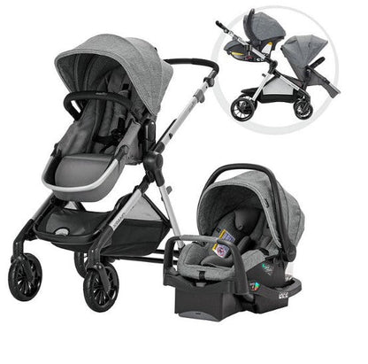 Evenflo Pivot Xpand Travel System with SafeMax Infant Car Seat (Choose Color)