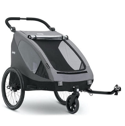 Jeep Everest Child Stroller and Bike Trailer for Kids, Grey