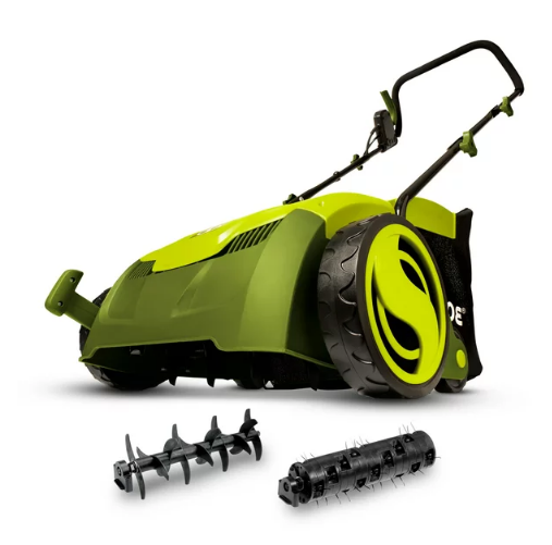 Sun Joe Electric 12.6-inch Lawn Dethatcher + Scarifier W/ Collection Bag, 12-Amp