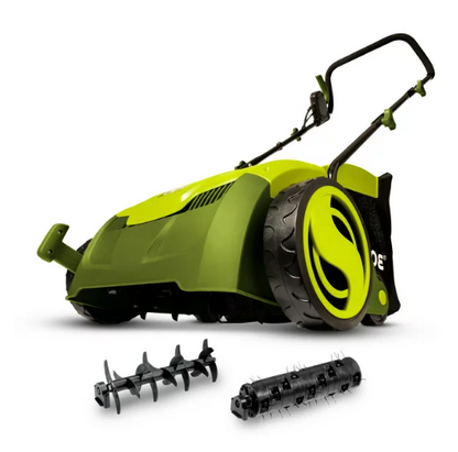 Sun Joe Electric 12.6-inch Lawn Dethatcher + Scarifier W/ Collection Bag, 12-Amp