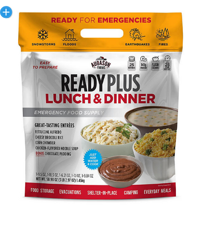 Augason Farms Ready Plus Lunch & Dinner Emergency Food Supply