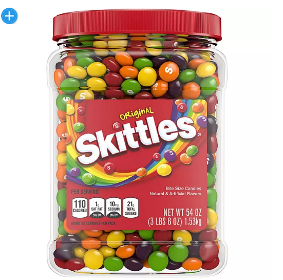 Skittles Original Chewy Candy Bulk Jar (54 oz.)