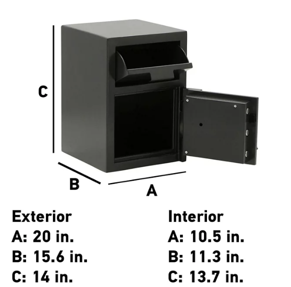 SentrySafe DH-074E Depository Safe with Digital Keypad 0.94 Cubic Feet