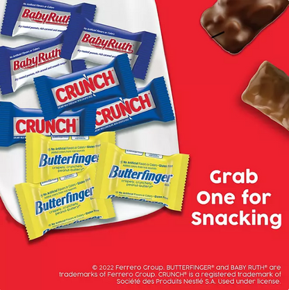 Butterfinger, CRUNCH and Baby Ruth, Mini Size Bars (200 ct.)