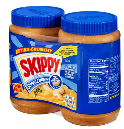 Skippy Super Chunk Peanut Butter (48 oz., 2 pk.)