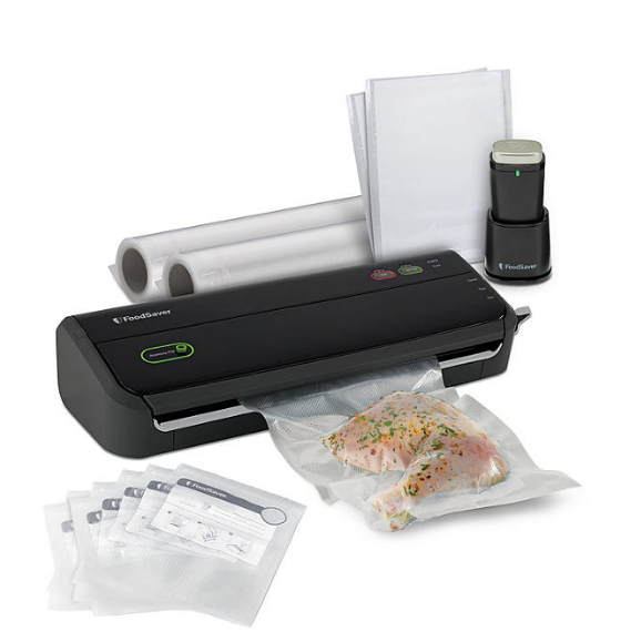 FoodSaver FM2000 Vacuum Sealer Machine with HandHeld Vacuum Sealer, Bags & Rolls, Bonus Pack, Black