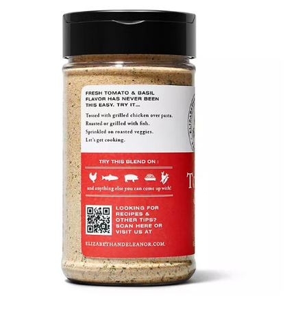 Elizabeth & Eleanor Tomato Basil Garlic Premium Seasoning (8.6 oz.)