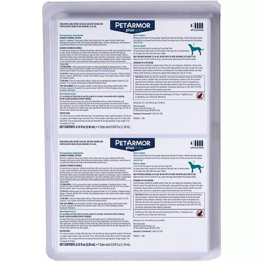 PetArmor Plus Flea and Tick Prevention for Dogs, 8-Month Supply (Choose Your Size)