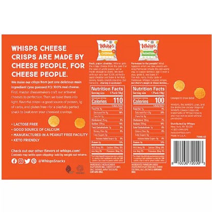 Whisps Parmesan and Cheddar Cheese Crisps Variety Pack (0.63 oz., 14 pk.)