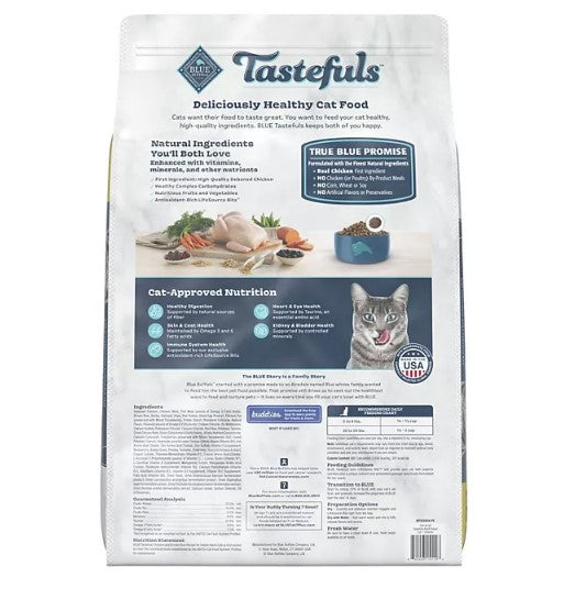 Blue Buffalo Tastefuls Adult Indoor Cat Food, Chicken & Brown Rice (22 lbs.)