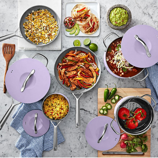 Member's Mark 11-Piece Modern Ceramic Cookware Set (Assorted Colors)