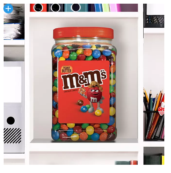 M&M'S Peanut Butter Milk Chocolate Bulk Candy Jar (55 oz.)