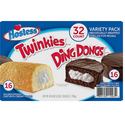 Hostess Twinkies And Ding Dongs Variety Pack (1.31 oz., 32 pk.)C