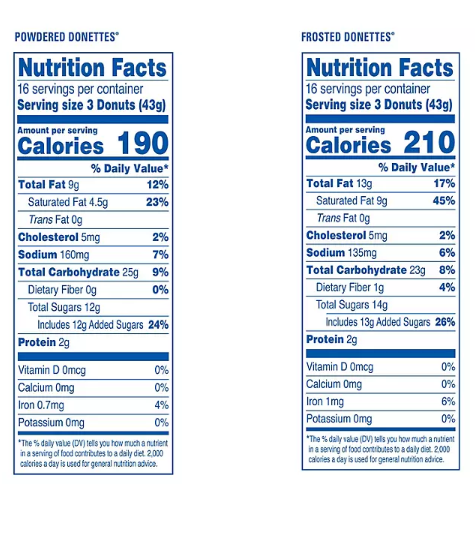 Hostess Mini Powdered Donettes and Frosted Chocolate Mini Donettes (1.5oz., 32pk.)