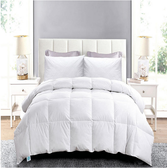 Martha Stewart White Goose Feather and Down Comforter and Pillow Set (Various Sizes)