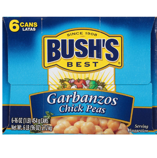 Bush's Best Fancy Garbanzo Beans (16 oz., 6 pk.)