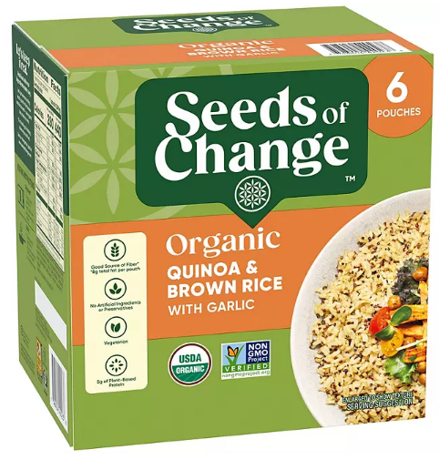 Seeds of Change Certified Organic Quinoa and Brown Rice with Garlic (8.5 oz., 6 pk.)