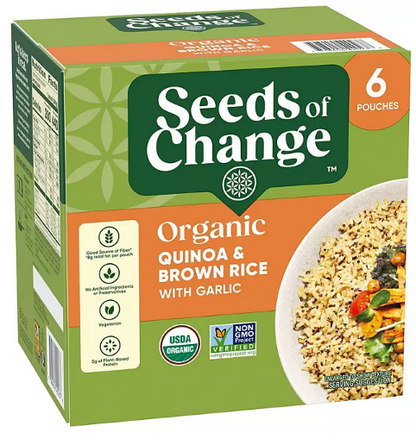 Seeds of Change Certified Organic Quinoa and Brown Rice with Garlic (8.5 oz., 6 pk.)