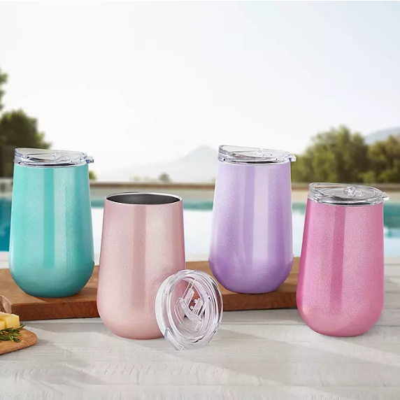 Member's Mark 16-Ounce Stainless-Steel Insulated Vacuum Tumblers with Lids, 4-Pack (Assorted Colors)