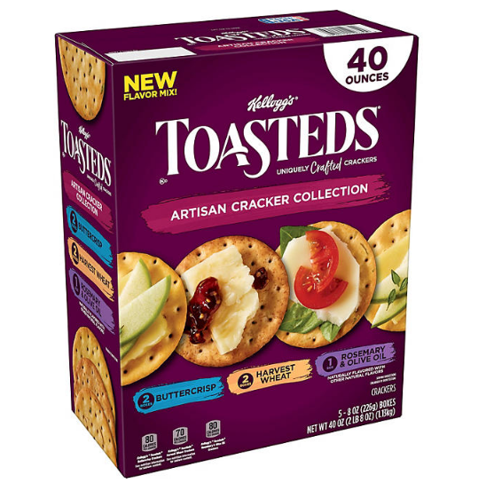 Kellogg's Toasteds Crackers Variety Pack (40 oz.)