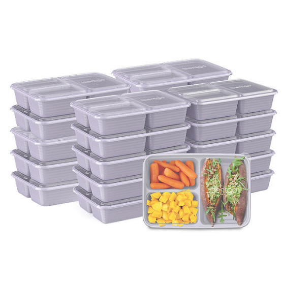 Bentgo Prep 40-Piece 3-Compartment Meal Prep Set