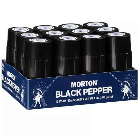 Morton Black Pepper (1.5 oz., 12 ct.)