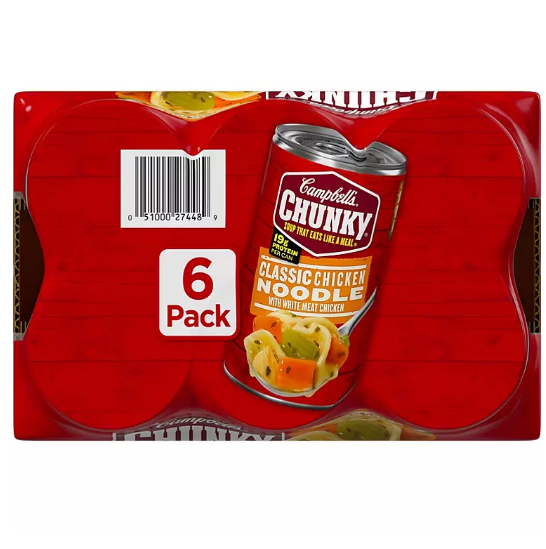 Campbell's Chunky Classic Chicken Noodle Soup (18.6 oz., 6 pk.)