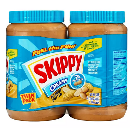 Skippy Creamy Peanut Butter Spread (48 oz., 2 pk)