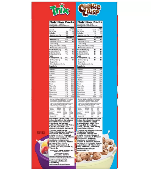 Trix & Cookie Crisp Cereal Variety Pack (28 oz.)