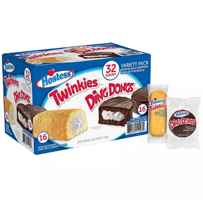 Hostess Twinkies And Ding Dongs Variety Pack (1.31 oz., 32 pk.)C