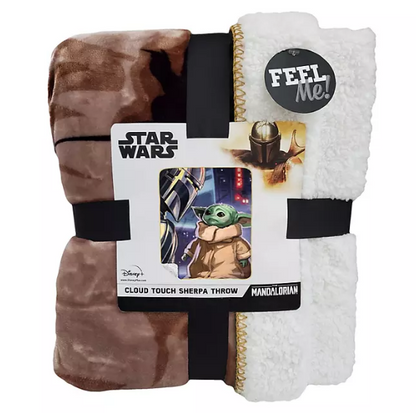 Star Wars: The Mandalorian Cloud Sherpa Throw Blanket, 50" x 60" (Various Designs)