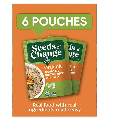 Seeds of Change Certified Organic Quinoa and Brown Rice with Garlic (8.5 oz., 6 pk.)