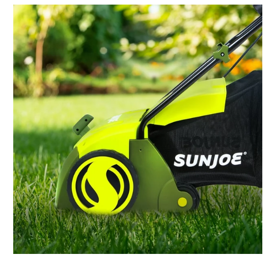 Sun Joe Electric 12.6-inch Lawn Dethatcher + Scarifier W/ Collection Bag, 12-Amp