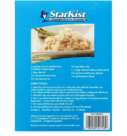 StarKist Tuna Creations, Lemon Pepper (2.6 oz.,10 pk.)