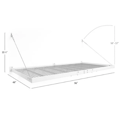 NewAge Products Pro Series 4' x 8' Wall-Mounted Steel Shelf