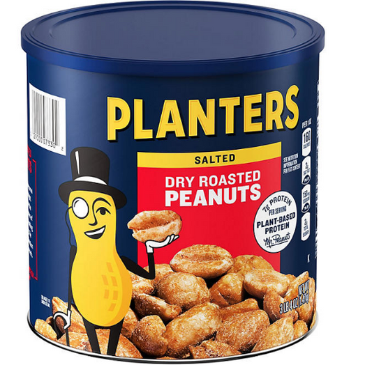 Planters Salted Dry Roasted Peanuts Canister (52 oz.)