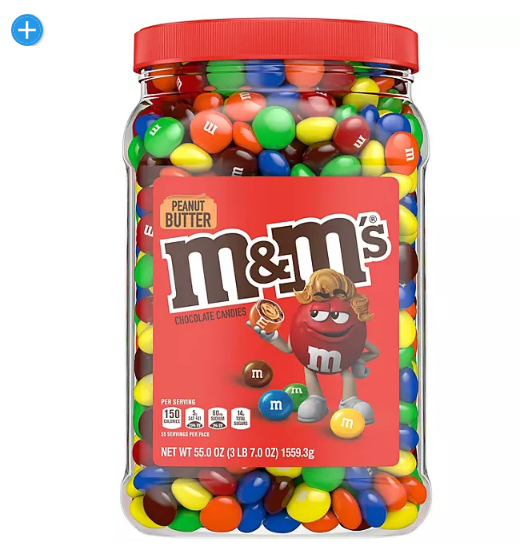 M&M'S Peanut Butter Milk Chocolate Bulk Candy Jar (55 oz.)