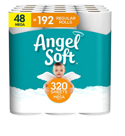 Angel Soft 2-Ply Toilet Paper (320 sheets/roll, 48 Mega rolls)