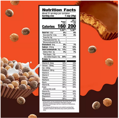 Reese's Puffs Cereal, Peanut Butter Chocolate (43.25 oz., 2 pk.)