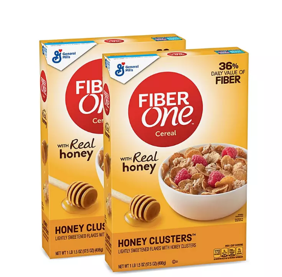 Fiber One Cereal, Honey Clusters (2 pk.)