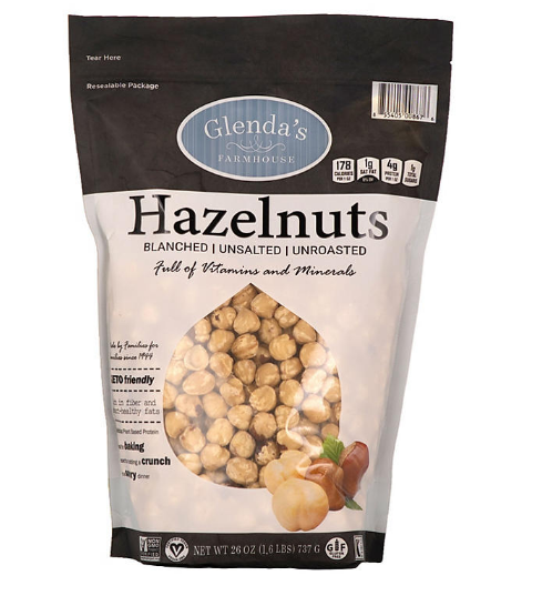 Glenda's Farmhouse Unsalted Unroasted Blanched Hazelnuts (26 oz.)