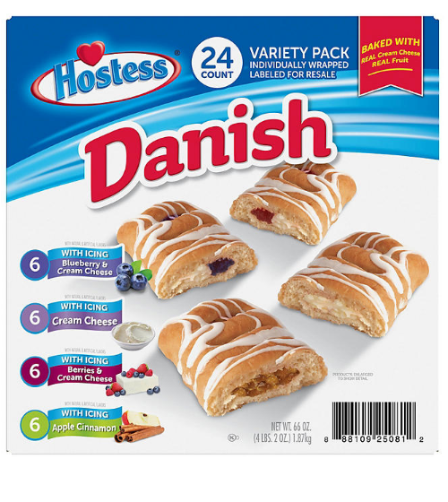 Hostess Danish Claw Variety Pack (24 ct.)