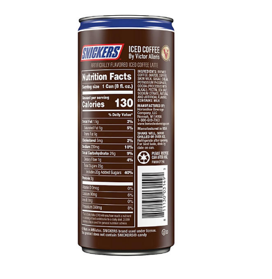 Snickers Iced Coffee Latte (8 fl. oz., 12 pk.)