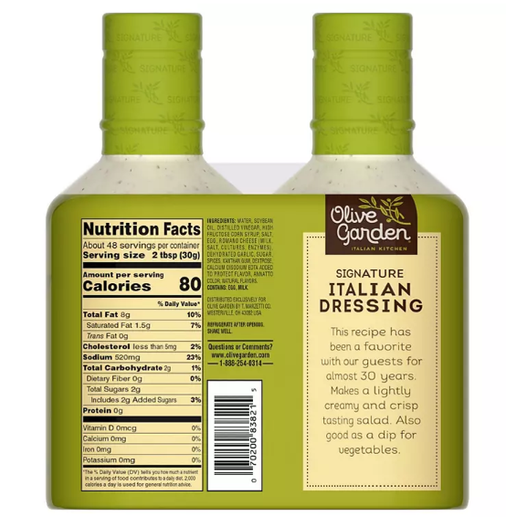 Olive Garden Signature Italian Dressing (24 oz., 2 pk.)