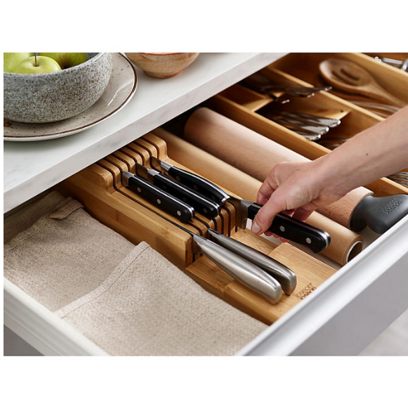 Joseph Joseph DrawerStore Bamboo 2-tier Knife Organizer